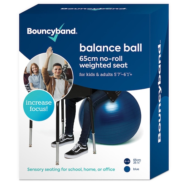 Bouncybands Balance Ball, 65cm, Blue WBS65BU - main